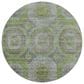 Dalyn Rug Company Karaj KJ6 8" Round Olive Indoor/Outdoor Area Rug, , large