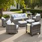 HOMLUX 8-Piece Outdoor Patio Furniture in Grey, , large