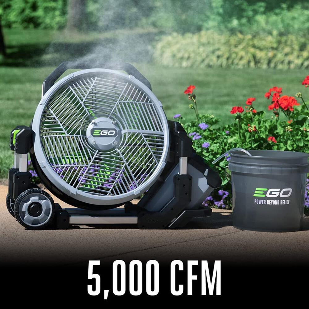 EGO 18-in 56-Volt 5-Speed High Velocity Indoor/Outdoor Grey Misting Floor Fan &#40;Battery and Charger Not Included&#41;, , large
