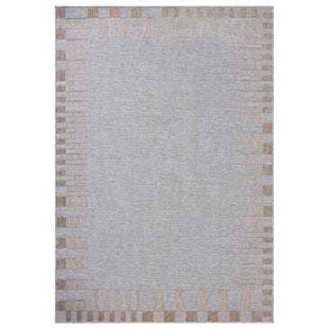 Amber Lewis x Loloi Topanga 3"11" x 5"11" Silver and Natural Indoor/Outdoor Area Rug, , large