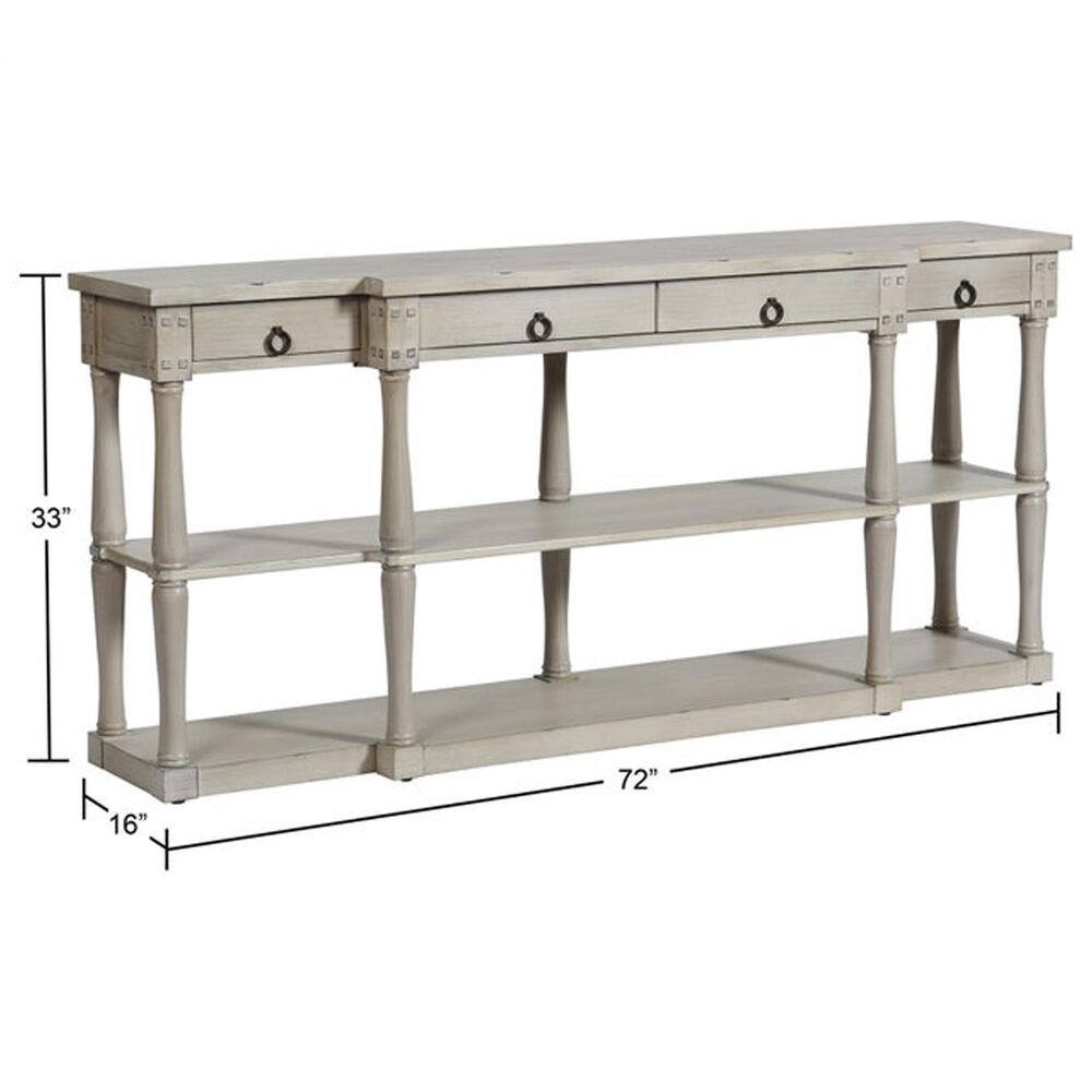 Stylecraft Lamps Inc Wilshire Breakfront Longboard Table in Distressed Light Gray, , large