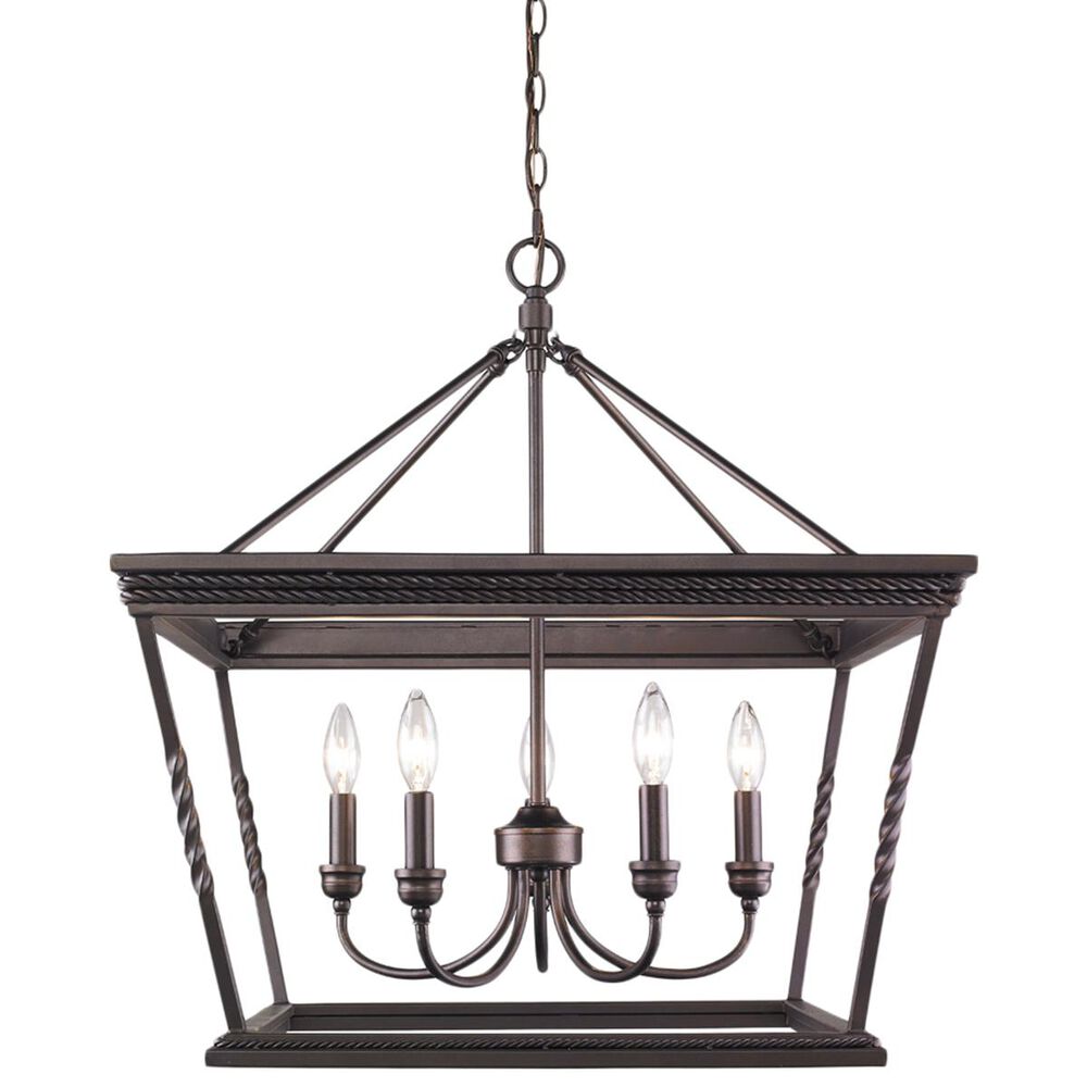 Golden Lighting Davenport 5-Light Chandelier in Etruscan Bronze, , large