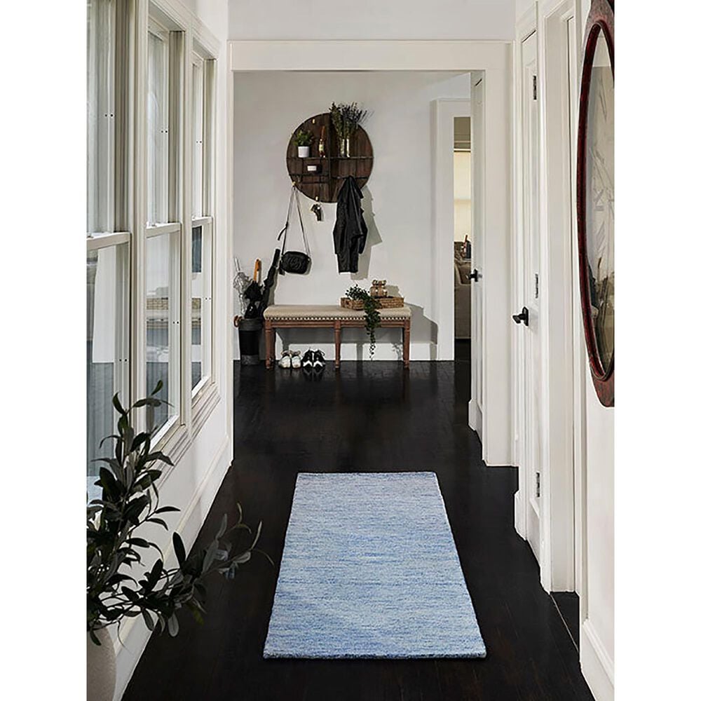Momeni James 2&#39;3&quot; x 8&#39; Light Blue Runner, , large
