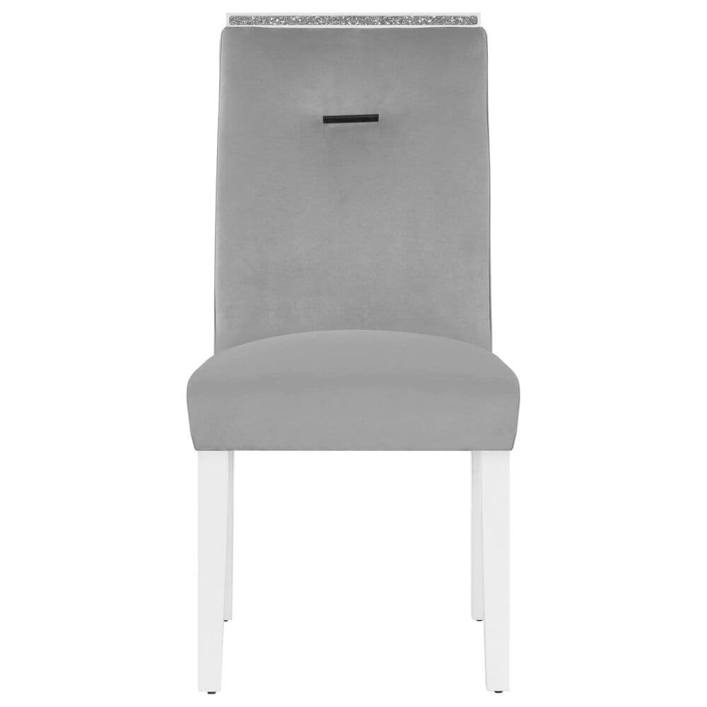 Global Furniture USA Monoco Pedestal Dining Table and 4 Dining Chairs in White, , large