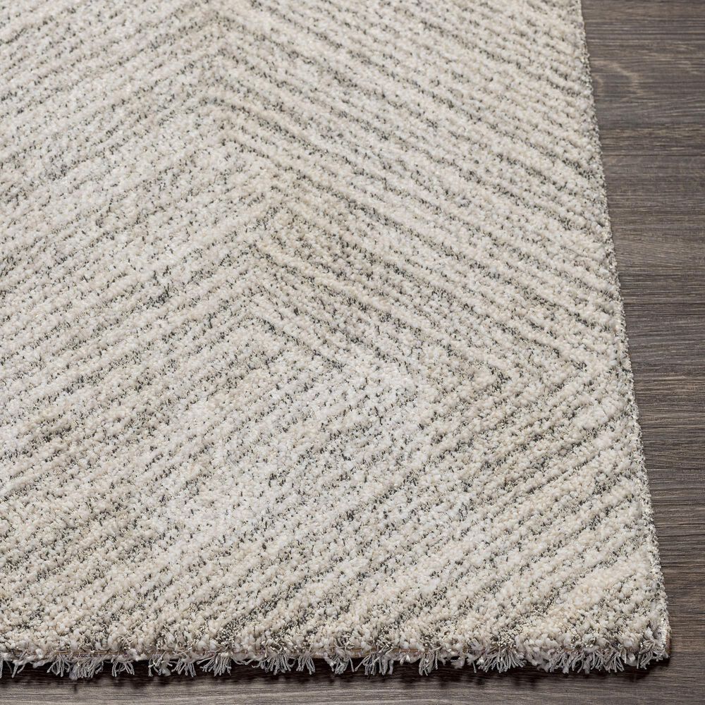 Surya Gavic 4&#39; x 6&#39; Light Slate, Light Beige and Black Area Rug, , large