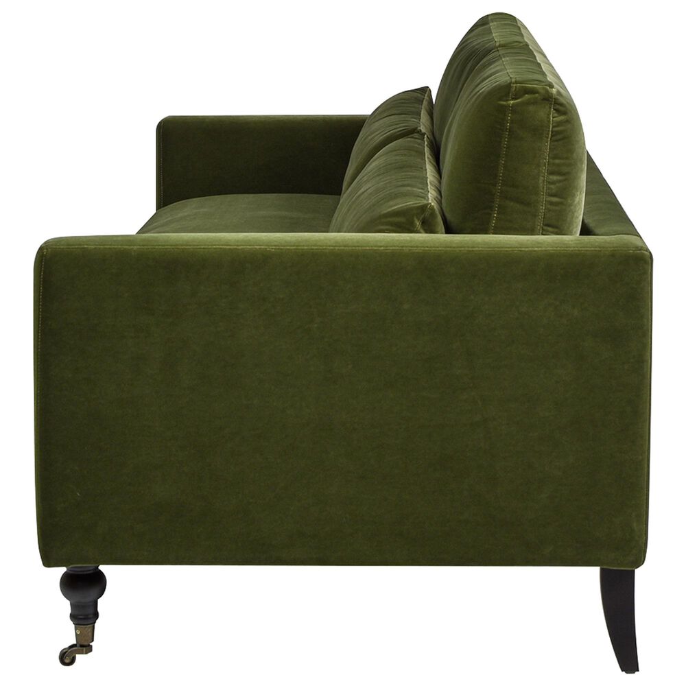Jennifer Taylor Home Elliot Stationary Sofa in Olive Green Velvet, , large