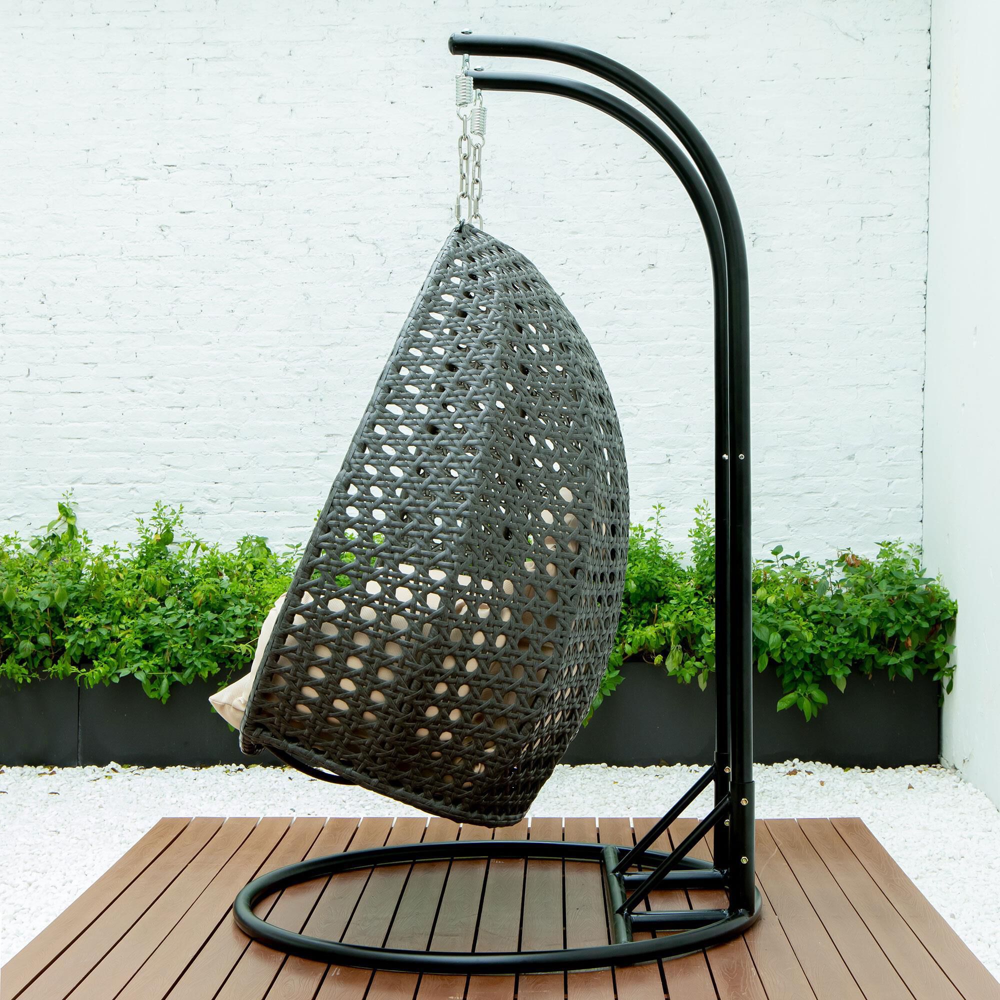 Egg shaped top porch swing