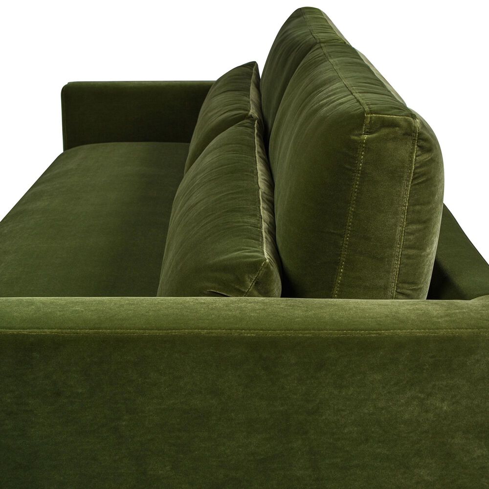 Jennifer Taylor Home Elliot Stationary Sofa in Olive Green Velvet, , large