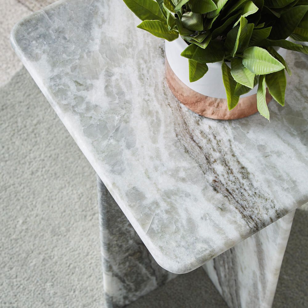 Ashley Keithwell Square Accent Table in Gray and White, , large