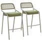Zuo Modern Rio Patio Barstool in Green (Set of 2), , large