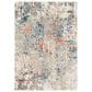 Surya Pune Deep Teal, Sky Blue, Light Beige, Tan, Dark Brown and Burnt Orange 2" x 2"11" Area Rug, , large