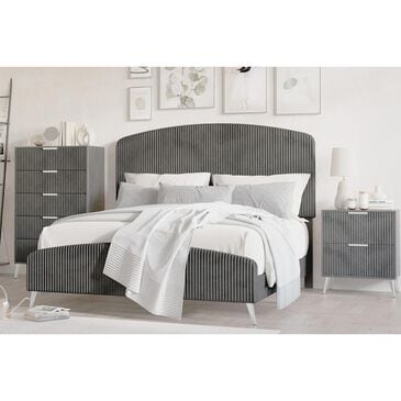 New Heritage Design Kailani 2-Drawer Nightstand in Gray, , large