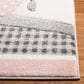 Safavieh Carousel CRK127 2"3" x 10" Pink and Ivory Kids Runner, , large