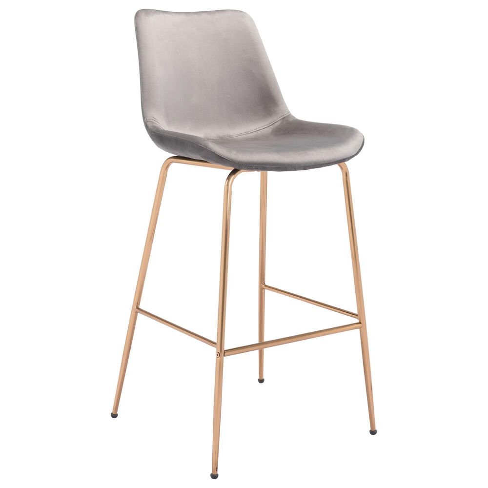 Zuo Modern Tony Barstool in Gray, , large
