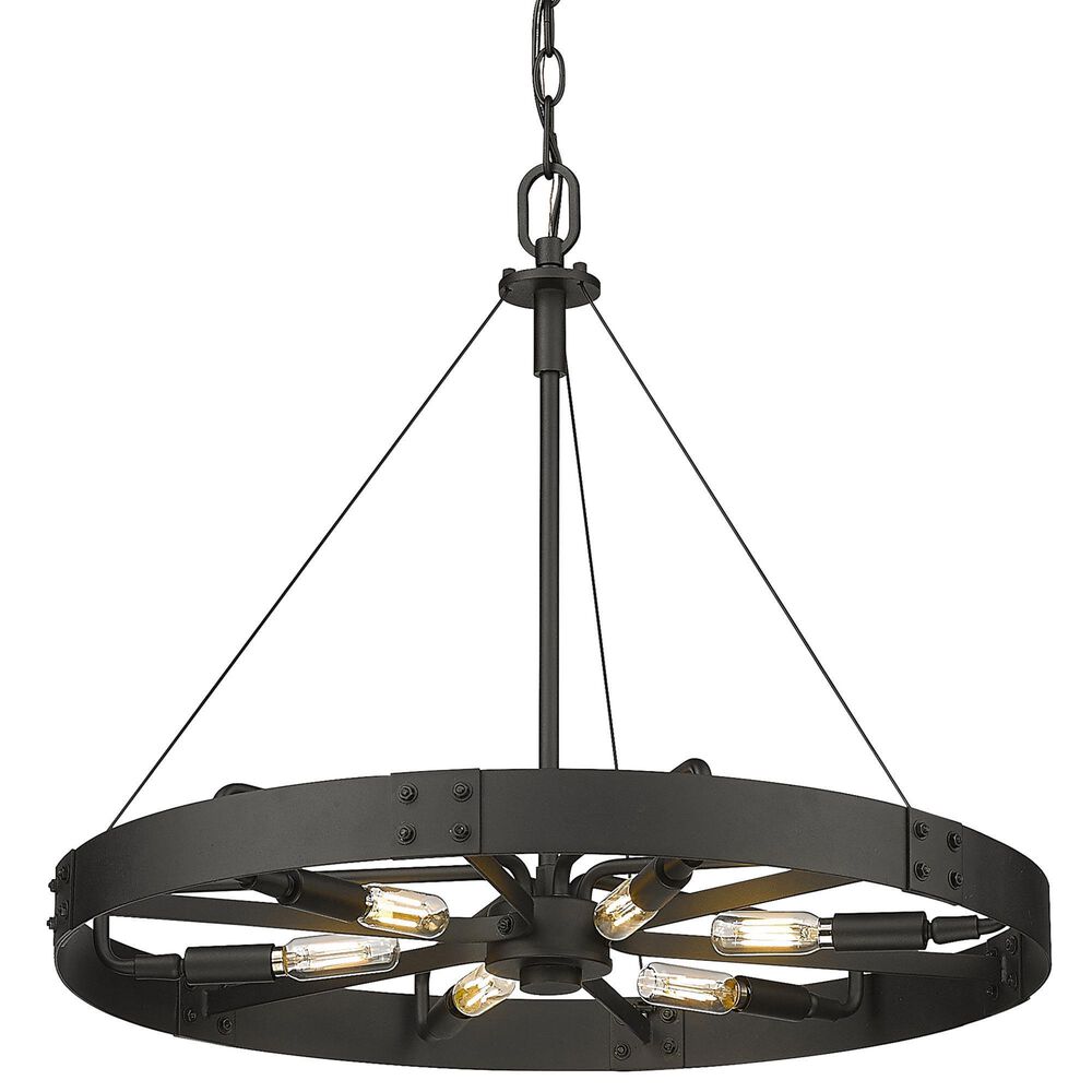 Golden Lighting Vaughn 6-Light Medium Pendant in Natural Black, , large