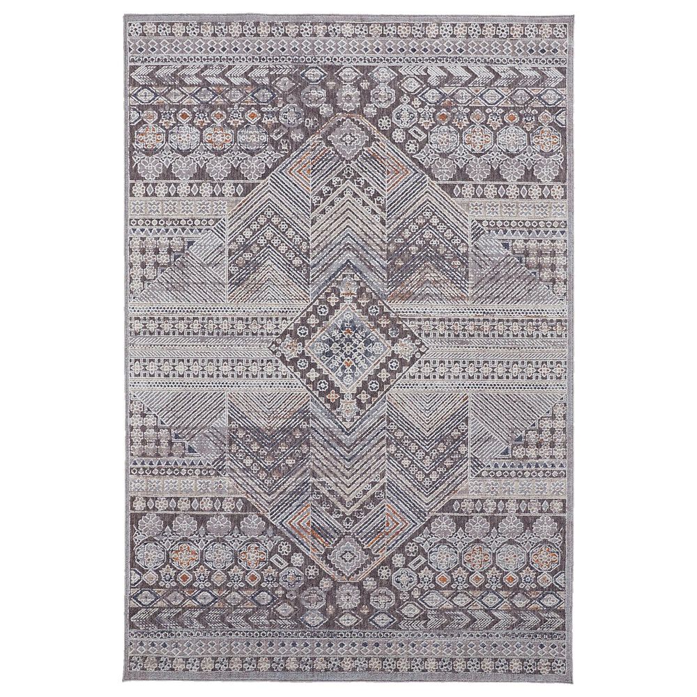 Feizy Francisco 4" x 6" Ivory and Charcoal Area Rug, , large