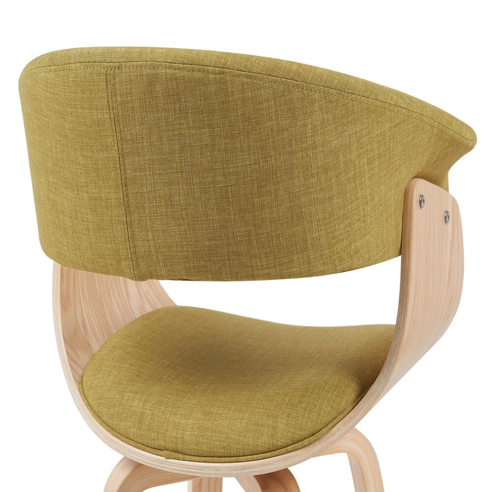 Armen Living Summer Arm Chair with Green Upholstery in Oak, , large