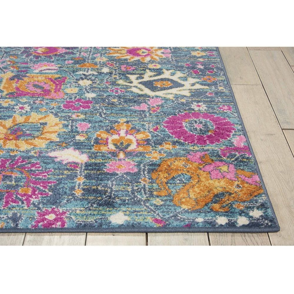 Nourison Passion PSN01 2&#39;2&quot; x 7&#39;6&quot; Denim Runner, , large