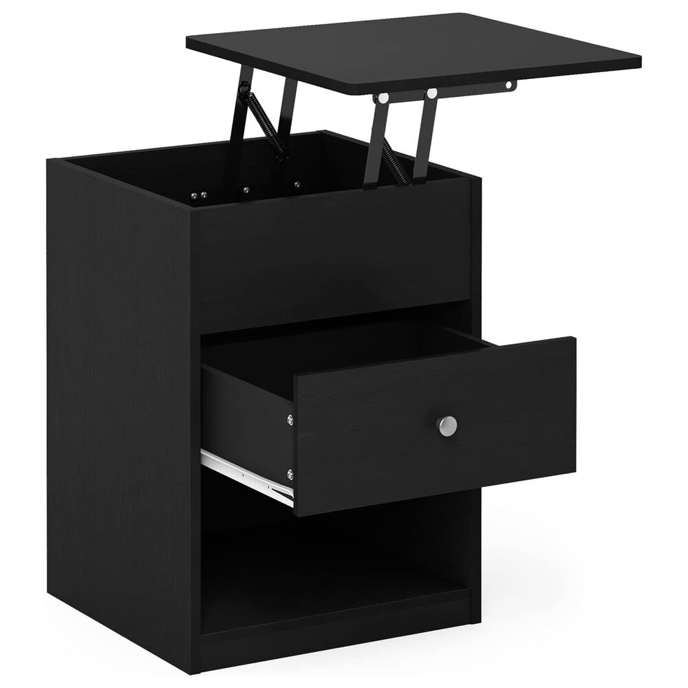 HOMLUX 1-Drawer Lift Top Nightstand in Americano, , large