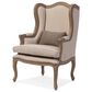 Baxton Studio Oreille Arm Chair in Beige, , large