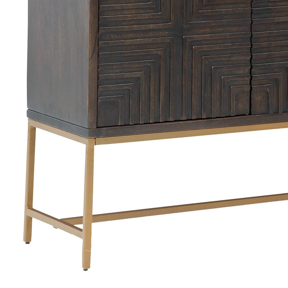 Ashley Elinmore Accent Cabinet in Dark Brown and Gold, , large