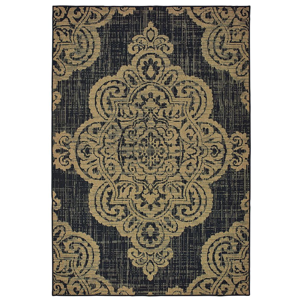 Oriental Weavers Marina 5929K 2"5" x 4"5" Black and Tan Area Rug, , large