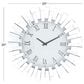 Maple and Jade Starburst Mirrored Decorative Wall Clock in Silver, , large