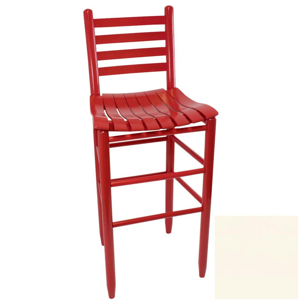 Lakeside Asheville Ladderback Barstool in Antique White, , large