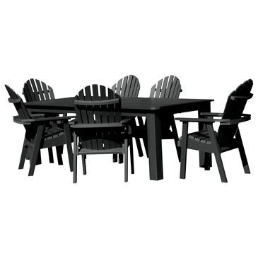 Highwood USA Muskoka 7-Piece Patio Bistro Dining Set in Black, , large