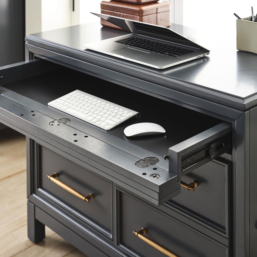 Riva Ridge Alexander 3-Piece Executive Desk with Door Bookcase and Combo File Set in Midnight, , large