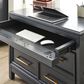 Riva Ridge Alexander 3-Piece Executive Desk with Door Bookcase and Combo File Set in Midnight, , large
