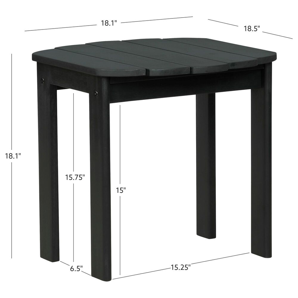 Linon Home Decor Adirondack End Table in Black, , large