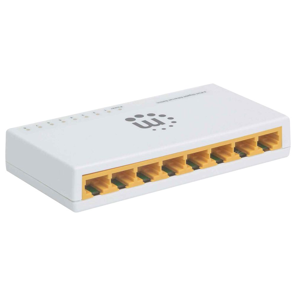 Manhattan 8-Port Desktop Gigabit Ethernet Switch in White, , large