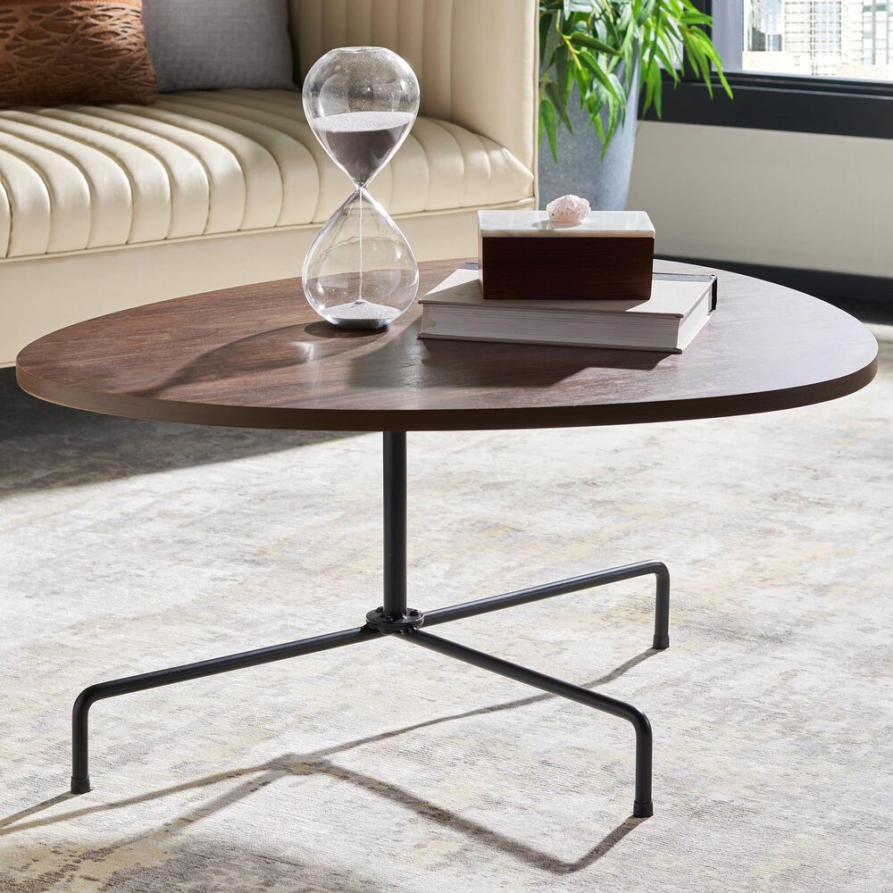 Safavieh Berlin Coffee Table in Walnut and Black, , large