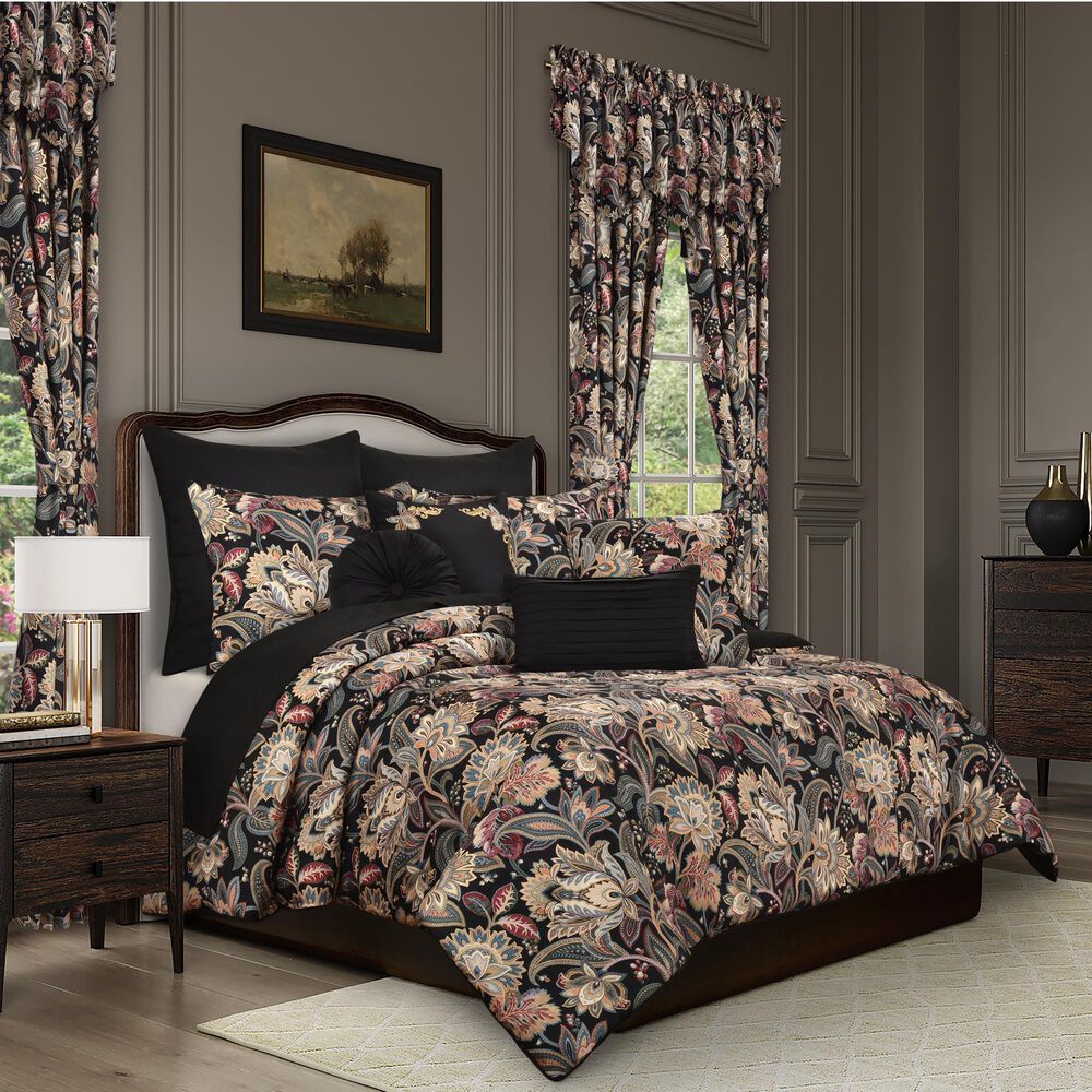 Royal Court Calabria 3-Piece King/California King Comforter Set in Black, , large