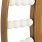 Maple and Jade 32" Round Wall Mirror in Golden Brown and White, , large