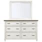 Riva Ridge Caraway 4 Piece King Storage Bedroom Set in Aged Ivory and Brown with USB Ports, , large