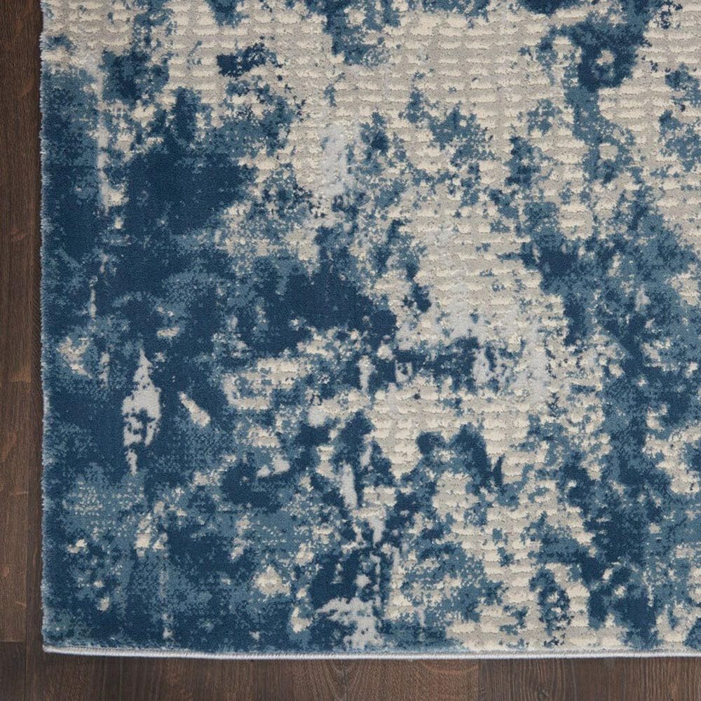 Nourison Rustic Textures RUS16 Grey and Blue 6&#39; x 9&#39; Area Rug, , large