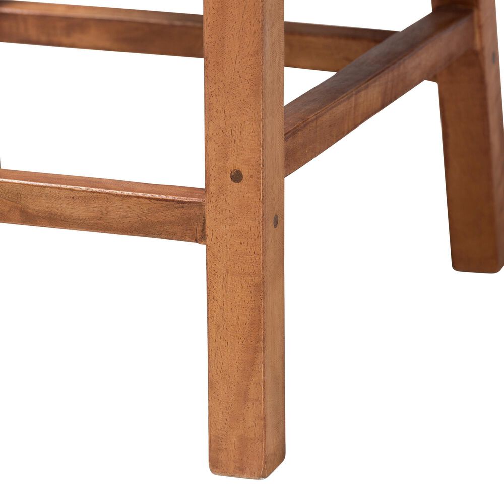 Baxton Studio Caspia Counter Stool in Walnut Brown, , large