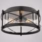 Vaxcel Harrison 3-Light Flush Mount in Matte Black, , large