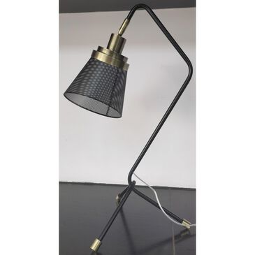 TLC Lighting Inc 25" Metal Task Lamp in Antique Brass and Black, , large