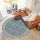 Dalyn Rug Company Hatay HY8 8" Round Teal Area Rug, , large