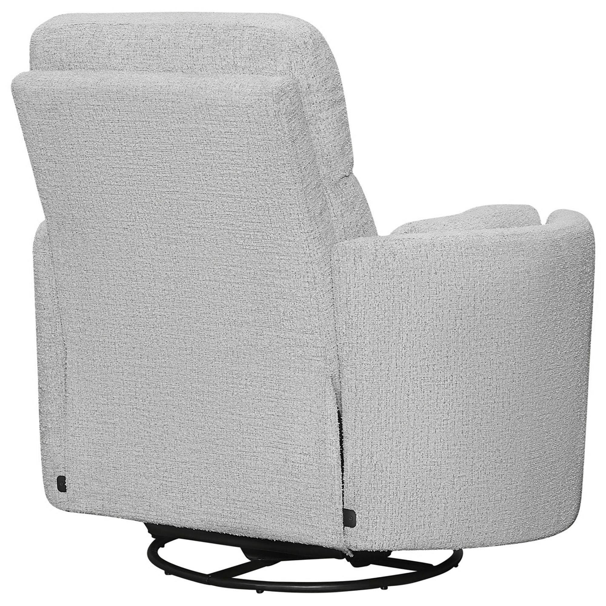 椅子 mana Simeon Collection Manual Swivel Glider Recliner in Angora Linen