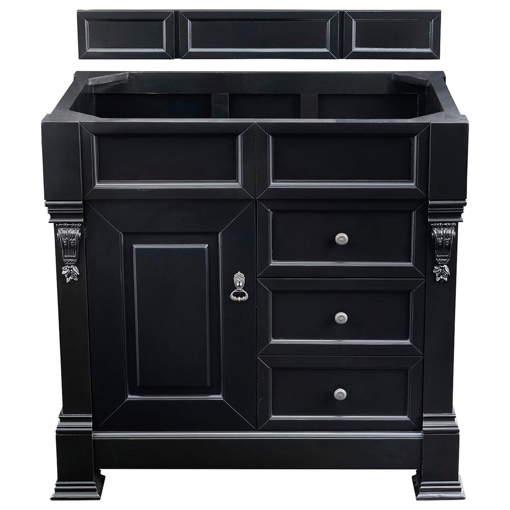 James Martin Brookfield 36" Single Vanity Cabinet in Antique Black, , large