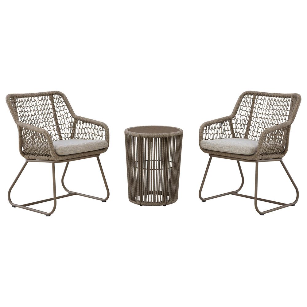 Ashley Majors Beach 3-Piece Patio Conversation Set in Beige, , large