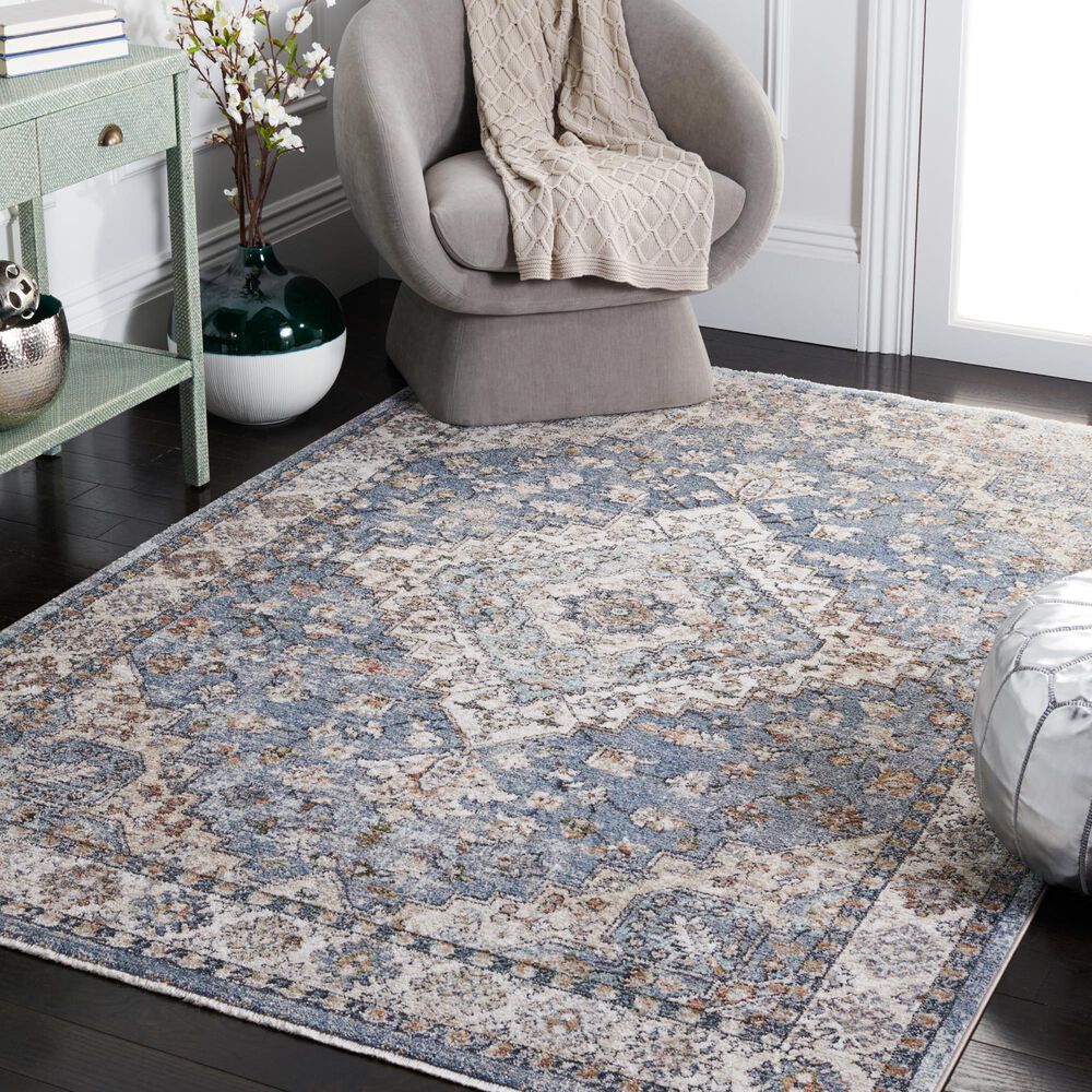 Safavieh Jasmine 5&#39;3&quot; x 7&#39;7&quot; Blue and Grey Area Rug, , large