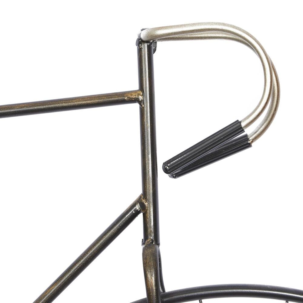 Maple and Jade 37&quot; x 59&quot; Bike Home Wall Decor with Seat and Handles in Silver and Black, , large