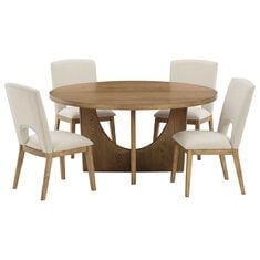 Signature Design by Ashley Dakmore 5-Piece Round Dining Set in Brown