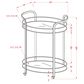 Furniture of America Mcgrath Serving Cart in Chrome, , large