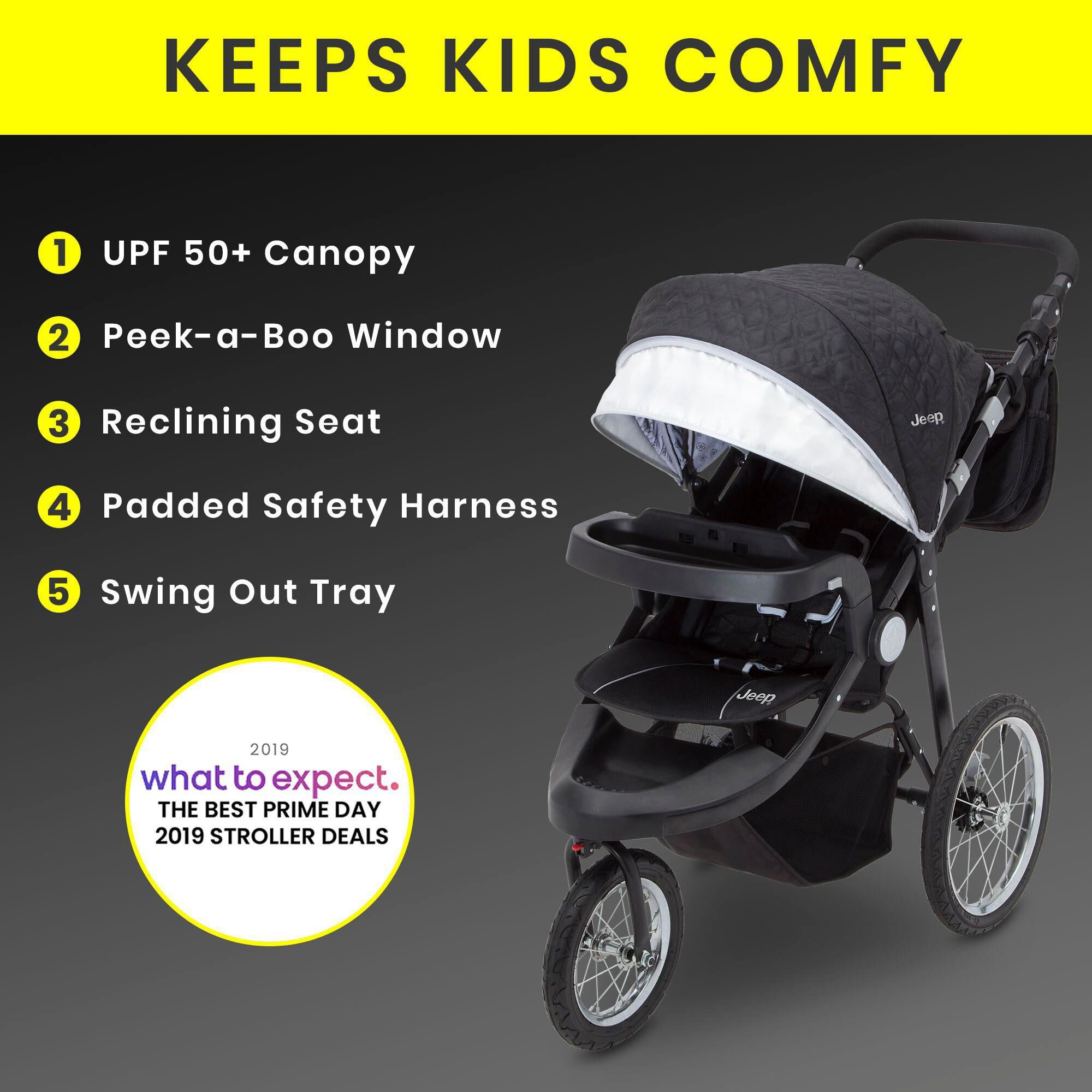 Delta Jeep Cross Country Sport Plus Jogger Stroller in Charcoal